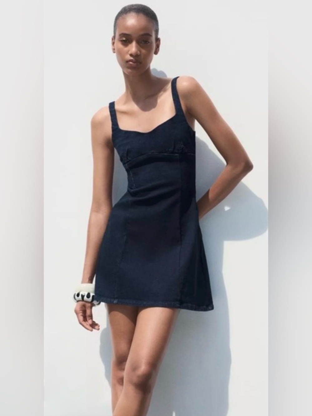 Zara Dark Denim Mini Dress NEVER WORN